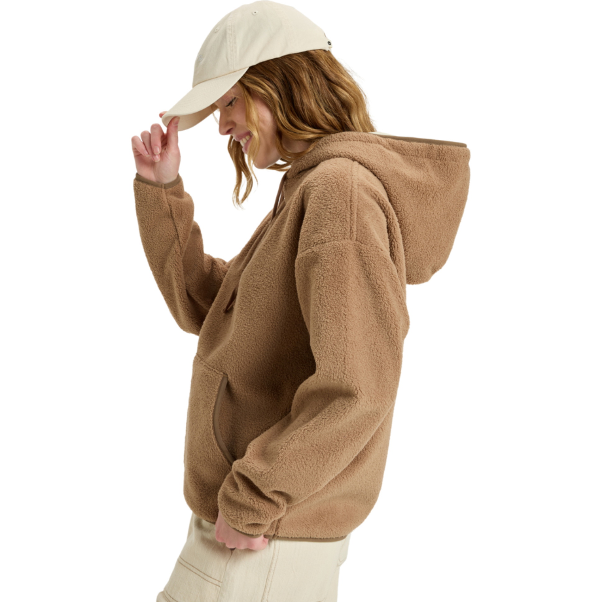 2025 Roxy Womens Cool Calling Polar Fleece Hoodie ERJPF03221 - Woodsmoke